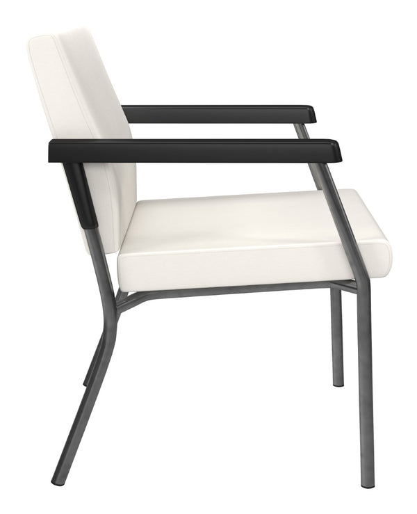OSP Home Furnishings Bariatric Guest Chair with Reinforced Metal Frame and Plush Pu Padded Seat for Waiting Rooms BC9601-R101
