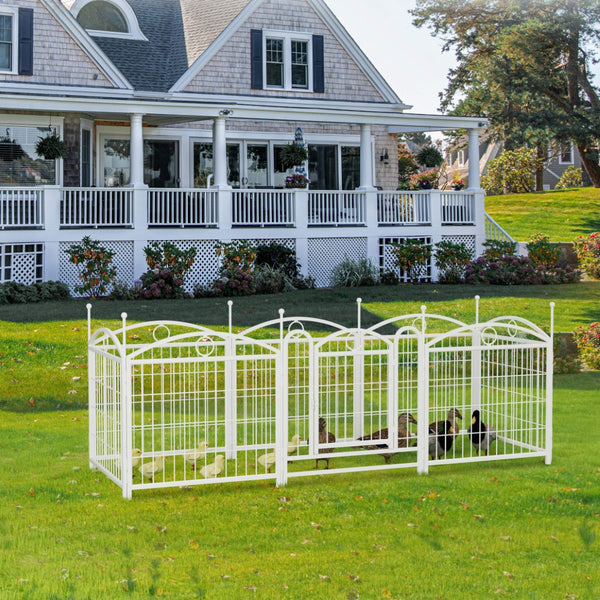 English Elm Dog Playpen 8 Panel Heavy Duty Iron Pet Enclosure Foldable Indoor Outdoor Exercise Pen W368P233997
