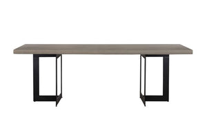 VIG Furniture Modrest Sharon Modern Concrete & Black Metal Dining Table VGLBOWEN-DT200-01