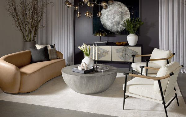 Sunpan Deimos Chandelier - Modern Ceiling Light with Smoke Grey Glass and Black Iron, Perfect for Any Space Large - 45W x 45D x 55H