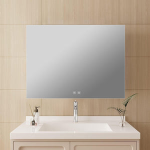 English Elm Vellum Backlit Led Vanity Mirror with Defogger Frameless Copper Free Bathroom Wall Mount B2731P478339