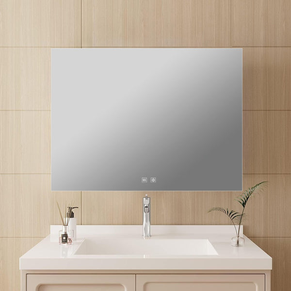 English Elm Vellum Backlit Led Vanity Mirror with Defogger Frameless Copper Free Bathroom Wall Mount B2731P478339