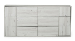 VIG Furniture Asus Italian White-Washed Oak Dresser — 6 Spacious Soft-Close Drawers, Matte Finish, No Assembly (98) VGACASUS-DRS-ASH
