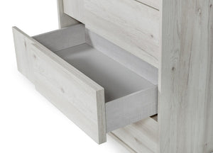 VIG Furniture Asus Italian White-Washed Oak Chest Of Drawers — 5-Drawer Matte Finish, Built-In Handles, No Assembly VGACASUS-CHEST-ASH