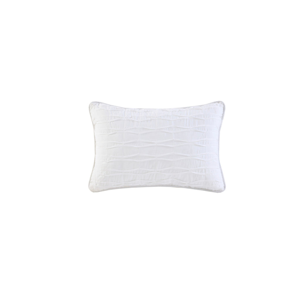 English Elm King/Cal King 4-Piece Cotton Seersucker Duvet Set - Lightweight Textured White Stripe, Machine Washable Elegance B035129171