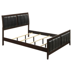 English Elm Warwick Queen Bedroom Set with Leatherette Headboard in Modern Cocoa Finish B062S00742