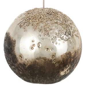 Pathos Round Multi-Drop Pendant Light - Artistic Glass Shade with Reactive Glaze and Antique Finish