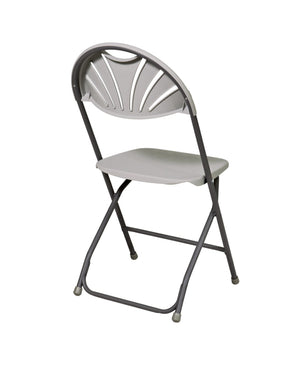OSP Home Furnishings Resin Folding Chair Set of Four with Steel Frame for Banquet Patio or Indoor Use Plastic PC-54
