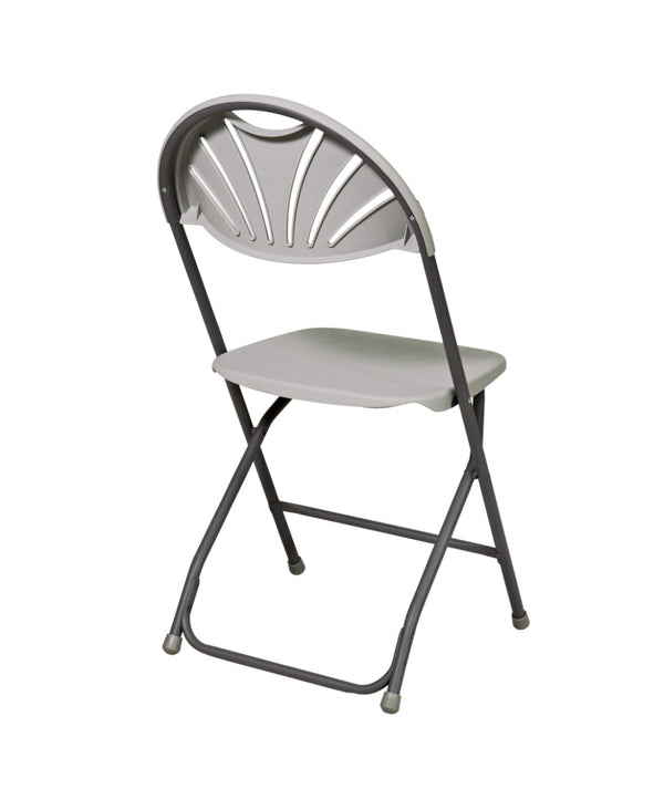 OSP Home Furnishings Resin Folding Chair Set of Four with Steel Frame for Banquet Patio or Indoor Use Plastic PC-54