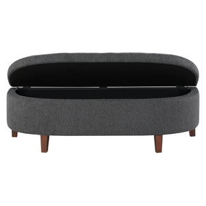 OSP Home Furnishings Jaycee Storage Bench Charcoal
