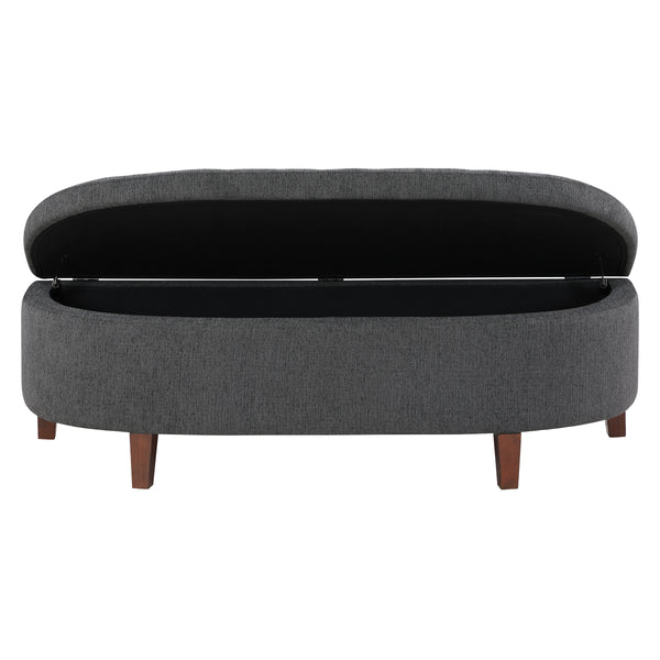 OSP Home Furnishings Jaycee Storage Bench Charcoal