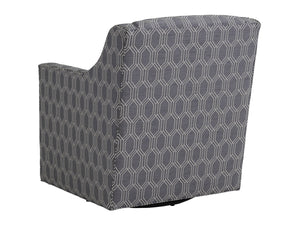 Lexington Barrier Swivel Accent Chair Plush Upholstered Nailhead Trim Tight Back, Perfect for Living Room 7620-11SW-44
