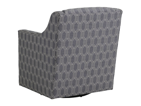 Lexington Barrier Swivel Accent Chair Plush Upholstered Nailhead Trim Tight Back, Perfect for Living Room 7620-11SW-44