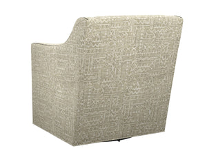 Lexington Barrier Swivel Accent Chair Plush Upholstered Nailhead Trim Tight Back for Living Room Beige/Tan 7620-11SW-71