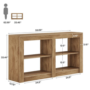 English Elm Couch Table Slim Farmhouse Console for Entryways Hallways and Sofa Walls Antique Finish T3971P462776