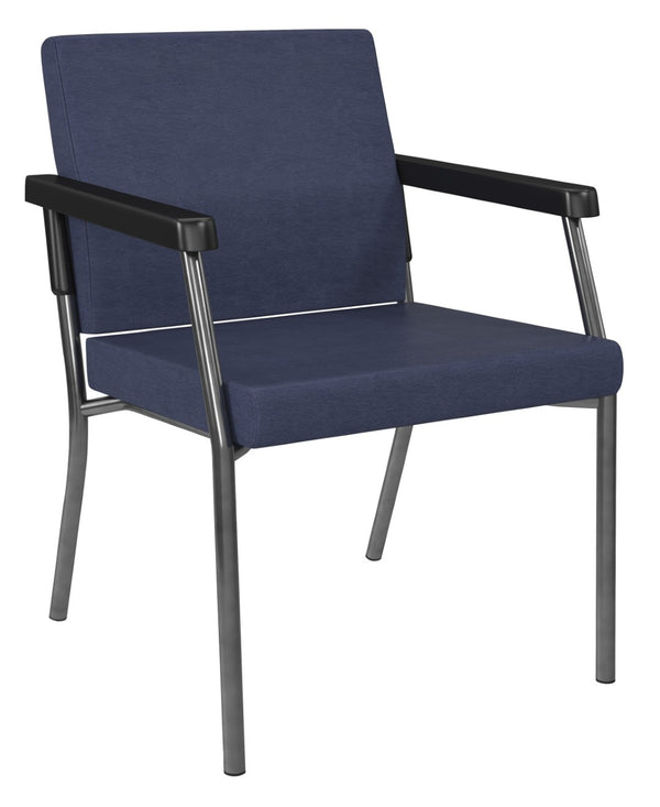 OSP Home Furnishings Bariatric Guest Chair with Reinforced Metal Frame and Pu Arm Pads for Medical Waiting Rooms BC9601-K007