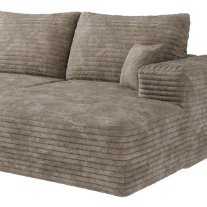 Camel Corduroy Modular L-shaped Sectional Sofa with Chaise for Modern Living Room Comfort