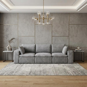 I Need to Create a Common Title for a 102-inch Corduroy Modular Sofa with Toss Pillows.