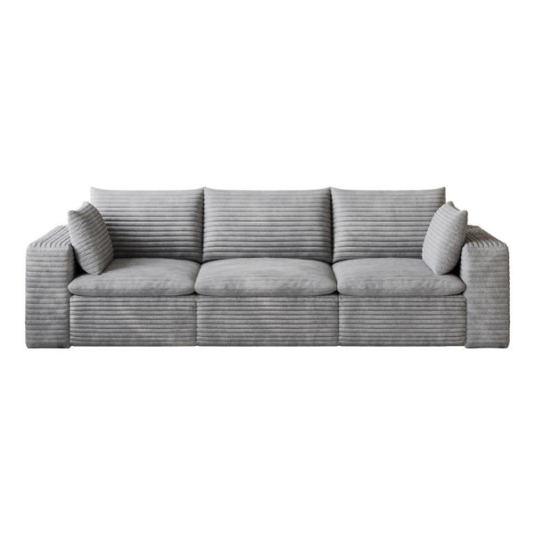 I Need to Create a Common Title for a 102-inch Corduroy Modular Sofa with Toss Pillows.