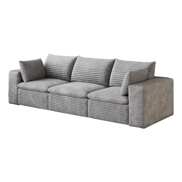 I Need to Create a Common Title for a 102-inch Corduroy Modular Sofa with Toss Pillows.