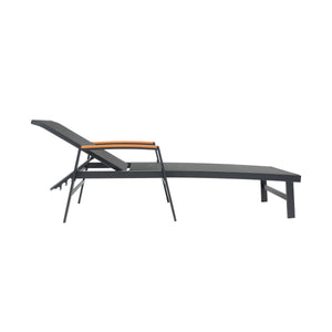 English Elm Christopher Knight Home® - Oxton Chaise Lounge - Stylish Outdoor Relaxation With Adjustable Recline & Durable Mesh Comfort N775P210702B