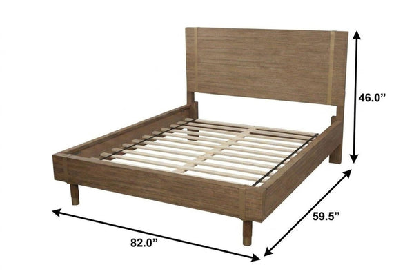 Solid Wood Full Platform Bed Frame for Timeless Modern Bedroom Style and Sturdy Foundation
