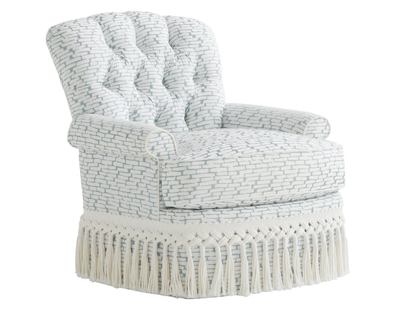 Lexington Kempton Swivel Chair - Modern Traditional Design With Bold Colors, Tufted Back, And Ultra Comfort   7627-11sw-40