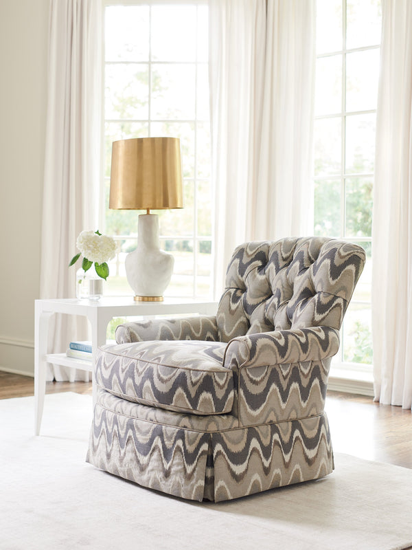 Lexington Carrington End Table - Modern Traditional Design With Tapered Legs And Stylish Wooden Shelf For Luxury Alabaster  415-955