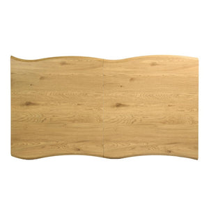 63 Inch Live Edge Dining Table with Natural Wood Slab Top and Steel Base