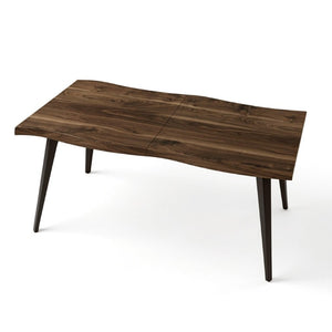 63 Inch Wood and Iron Dining Table Industrial Farmhouse Style Seats Six for Modern Rooms