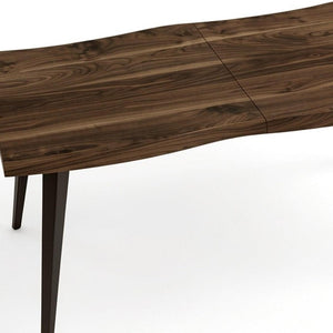 63 Inch Wood and Iron Dining Table Industrial Farmhouse Style Seats Six for Modern Rooms