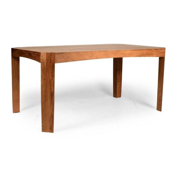 63 Inch Solid Wood Dining Table Seats Six for Modern Farmhouse Kitchen Centerpiece