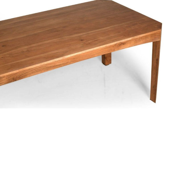 63 Inch Solid Wood Dining Table Seats Six for Modern Farmhouse Kitchen Centerpiece