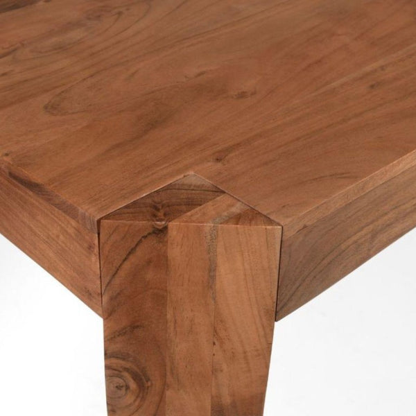 63 Inch Solid Wood Dining Table Seats Six for Modern Farmhouse Kitchen Centerpiece