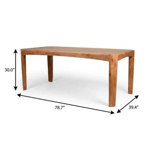 79 Inch Solid Wood Dining Table Seats 6 for Farmhouse and Modern Elegant Rooms