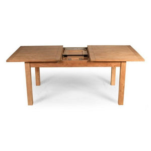 HomeRoots 63 Inch Solid Wood Extendable Dining Table with Butterfly Leaf Seats Six Modern Room Oak 762849
