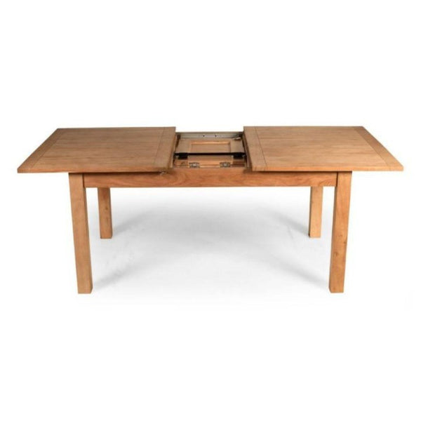 HomeRoots 63 Inch Solid Wood Extendable Dining Table with Butterfly Leaf Seats Six Modern Room Oak 762849