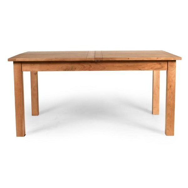63 Inch Solid Wood Extendable Dining Table with Butterfly Leaf Seats Six Modern Room