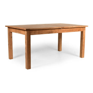 63 Inch Solid Wood Extendable Dining Table with Butterfly Leaf Seats Six Modern Room