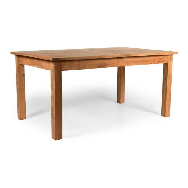 63 Inch Solid Wood Extendable Dining Table with Butterfly Leaf Seats Six Modern Room