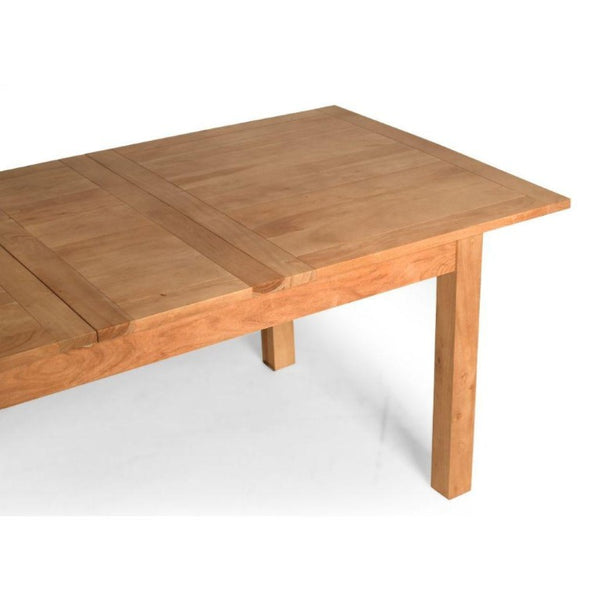 63 Inch Solid Wood Extendable Dining Table with Butterfly Leaf Seats Six Modern Room