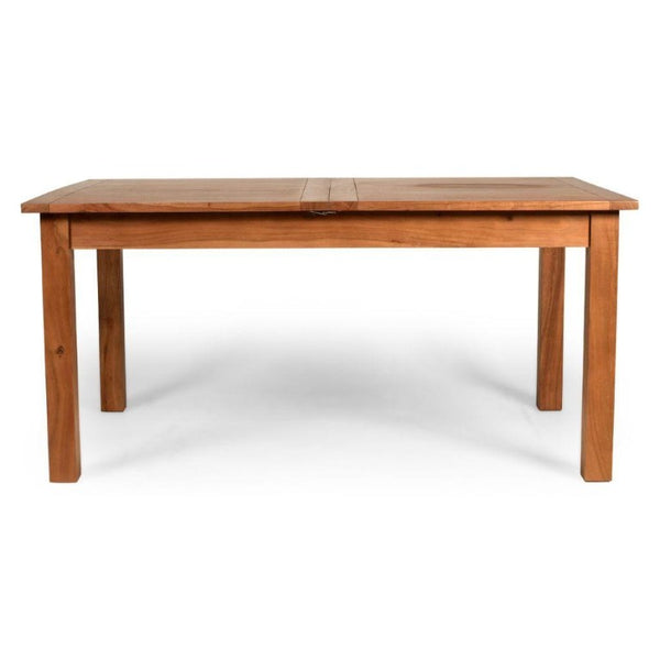 63 Inch Solid Wood Extendable Dining Table with Butterfly Leaf Seats Six Modern Room