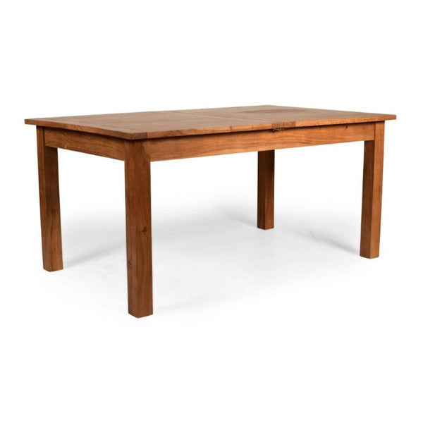 63 Inch Solid Wood Extendable Dining Table with Butterfly Leaf Seats Six Modern Room