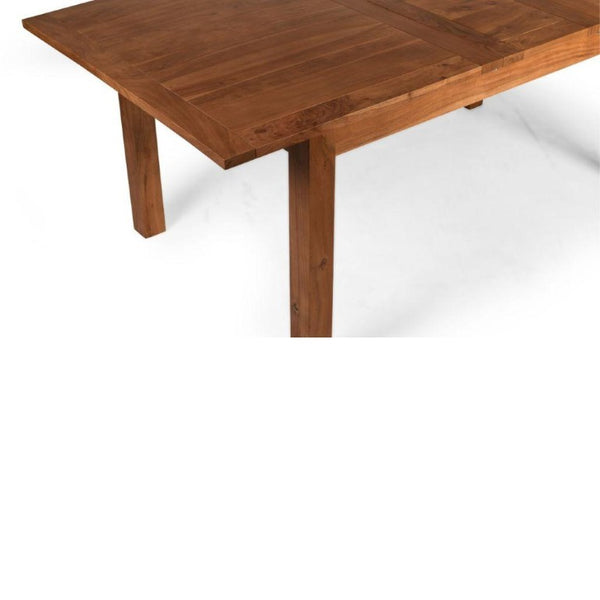 63 Inch Solid Wood Extendable Dining Table with Butterfly Leaf Seats Six Modern Room