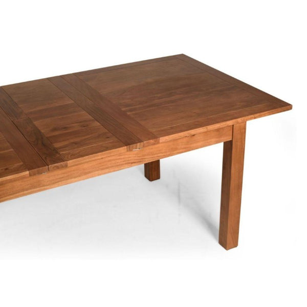 63 Inch Solid Wood Extendable Dining Table with Butterfly Leaf Seats Six Modern Room
