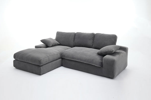 English Elm 99*69" Modular L-Shaped Sectional Sofa Set - Modern Minimalist Design, No Assembly, Versatile Comfort! W1829S00058