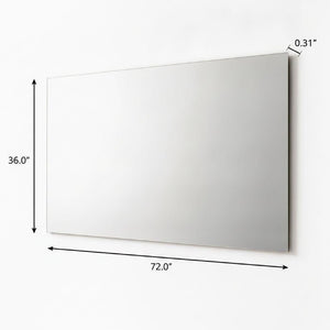 36 Inch Frameless Full Length Wall Mirror Sleek Borderless Design for Modern Bedroom