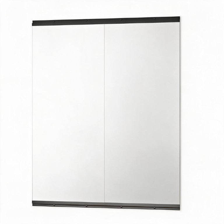HomeRoots Set of Two Frameless Floor Mirrors Full Length Gym Wall Panels for Home Fitness 762927