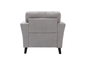 English Elm Damiano Three Piece Woven Fabric Living Room Set with Sofa Loveseat and Accent Chair B2749S00148