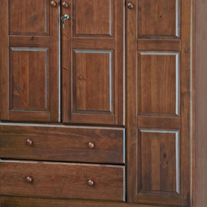 72 Inch Solid Wood Dresser with Three Doors Two Drawers for Spacious Bedroom Storage